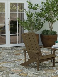 Riviera Adirondack Patio Chairs With Vertical Lattice Back And Weather Resistant Frame - Mahogany
