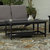 Riviera All-Weather Poly Resin Wood Two Tiered Adirondack Slatted Coffee Conversation Table In Black - Black