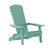 Riviera Poly Resin Folding Adirondack Lounge Chair - All-Weather Indoor/Outdoor Patio Chair - Sea Foam