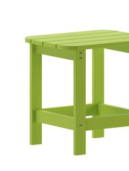 Riviera Poly Resin Indoor/Outdoor All-Weather Adirondack Side Table - Lime Green - Lime Green