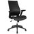 Rockefeller High-Back Black Faux Leather Executive Swivel Office Chair with Molded Foam Seat and Adjustable Arms