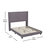 Sana Modern Gray Velvet Upholstered Platform Bed Frame With Padded, Tufted Wingback Headboard And Wood Support Slats, No Box Spring Required