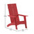 Set Of 2 Piedmont Modern All-Weather Poly Resin Wood Adirondack Chairs - Red/Sea Foam