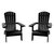 Set of 2 Riviera Poly Resin Folding Adirondack Lounge Chair