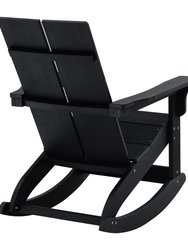 Set of 2 Wellington UV Treated All-Weather Polyresin Adirondack Rocking Chair