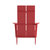 Set Of 4 Piedmont Modern All-Weather Poly Resin Wood Adirondack Chairs - Red/Sea Foam