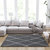 Shag Style Diamond Trellis Area Rug - 5' x 7' - Charcoal/Ivory Polyester (PET) - Charcoal/Ivory