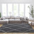 Shag Style Diamond Trellis Area Rug - Charcoal / Ivory