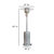 Silver Finished Stainless Steel 7.5' Tall 40,000 BTU Outdoor Propane Patio Heater with Wheels