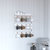Steeley Wooden Wall Mount 12 Cup Mug Rack Organizer With Upper Storage Shelf And Metal Hanging Hooks- Whitewashed