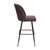 Teague Set Of 2 Modern Armless Barstools With Contoured Backs, Steel Frames, And Integrated Footrests