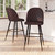 Teague Set Of 2 Modern Armless Barstools With Contoured Backs, Steel Frames, And Integrated Footrests