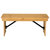 Tinsley 40" x 12" Solid Pine Folding Farmhouse Style Bench - Light Natural