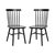 Torrin Set Of Two Premium Solid Wood Spindle Back Dining Chairs With Saddle Seats And Floor Protectant Felt Pads