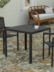 Tristan All-Weather Indoor/Outdoor Square Patio Dining Table For 4 - Black
