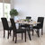 Vallia Series Set of 4 Black Faux Leather Panel Back Parson's Chairs for Kitchen, Dining Room and More - Black