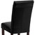 Vallia Series Set of 4 Black Faux Leather Panel Back Parson's Chairs for Kitchen, Dining Room and More