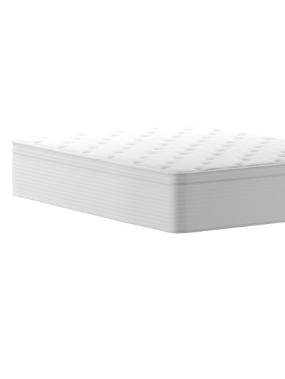 Merrick Lane Vienna Queen Size 14" Premium Comfort Euro Top Hybrid Pocket Spring And Memory Foam Mattress In A Box With Reinforced Edge Support product