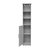 Vigo Slim Linen Tower Organizer With 2 Adjustable Cabinet Shelves, 3 Open Shelves, And Magnetic Closure Doors - Gray