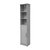 Vigo Slim Linen Tower Organizer With 2 Adjustable Cabinet Shelves, 3 Open Shelves, And Magnetic Closure Doors