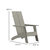 Wellington 3 Piece Outdoor Set With 2 Gray Modern Adirondack Rocking Chairs & Wood Burning Fire Pit, Poker & Spark Screen