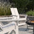 Wellington 3 Piece Outdoor Set With 2 White Modern Adirondack Rocking Chairs And Wood Burning Fire Pit, Poker And Spark Screen