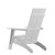 Wellington 3 Piece Outdoor Set With 2 White Modern Adirondack Rocking Chairs And Wood Burning Fire Pit, Poker And Spark Screen