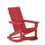 Wellington UV Treated All-Weather Polyresin Adirondack Rocking Chair For Patio, Sunroom, Deck And More - Red