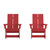Wellington UV Treated All-Weather Polyresin Adirondack Rocking Chairs - Set Of 2 - Red