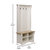 Whitman Hallway Tree With Bench Seating, 3 Single Coat Hooks And Lower Storage With Adjustable Shelves