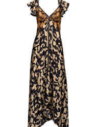 Abia Dress - Black-Beige