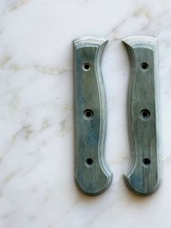Custom Repurposed Wood Handle Set, Indigo,Small - Blue