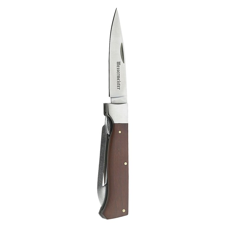 Messermeister Adventure Chef Folding Paring Knife, Peeler, Scaler Set, Carbonized Maple - Carbonized Maple