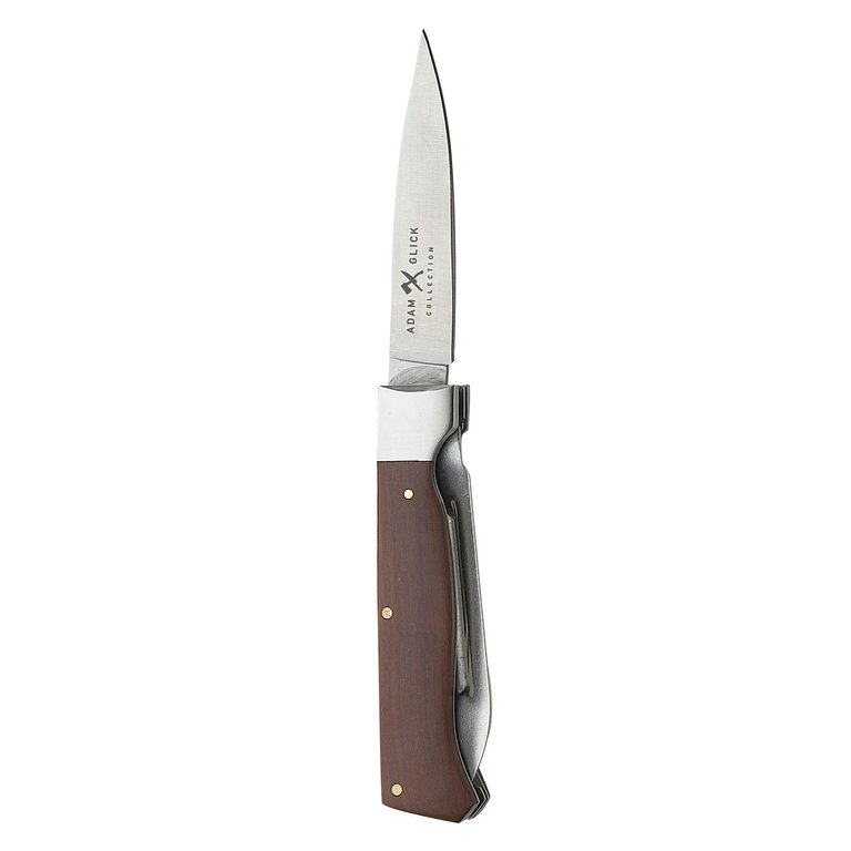 Messermeister Adventure Chef Folding Paring Knife, Peeler, Scaler Set, Carbonized Maple