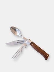 Messermeister Adventure Chef Folding Utensil Set, Carbonized Maple