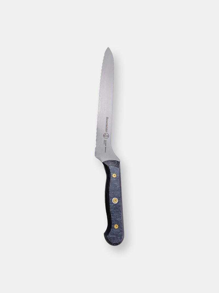 Messermeister Custom Offset Scalloped Knife, 8 Inch - Gray