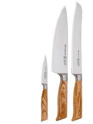 Messermeister Oliva Elite 3 Piece Trio Knife Set