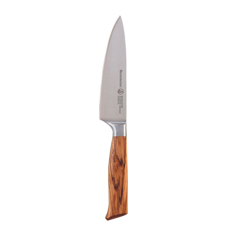 Messermeister Oliva Elité Stealth Chef's Knife, 6 Inch - Olive Wood