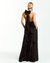 Adelina Gown - Black/Rose Embroidery