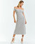 Elizabetta Knit Midi Dress in Ivory/Blue Pavona - Ivory/Blue Pavona