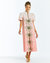 Elliana Barong Midi Dress - Pink Ombre/Palm