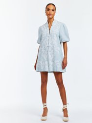 Elliana Barong Mini Dress - Ocean Blue