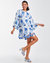 Flora Mini Dress - Blue/Ivory Multi - Blue/Ivory Multi