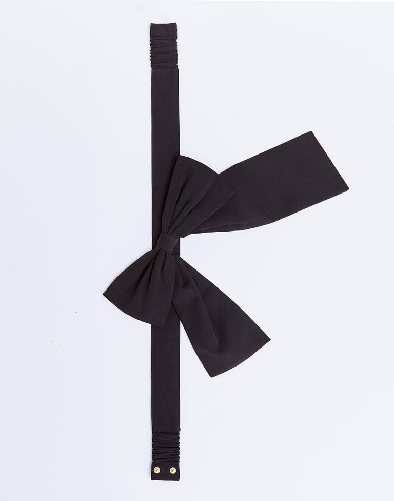 Florence Bow Belt - Black - Black