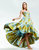 Georgiana Gown - Blue/Yellow Peonia