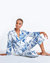 Gigi Chinoiserie Pajama Set - Blue/Ivory Porcelain