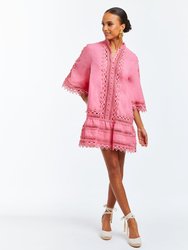 Goldie Lace Mini Dress - Rose Pink