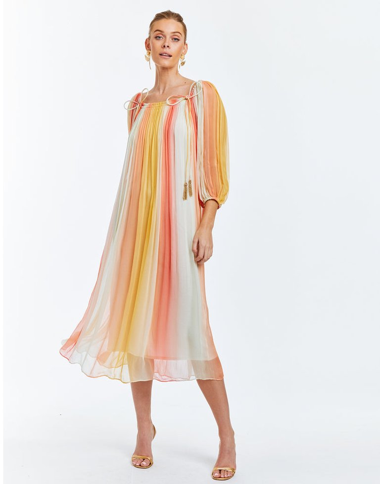 Heidi Ombre Midi Dress - Ombre Multi