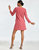 Katalin Mini Dress - Sangria Pink with Bow Embellishments