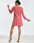 Katalin Mini Dress - Sangria Pink with Bow Embellishments